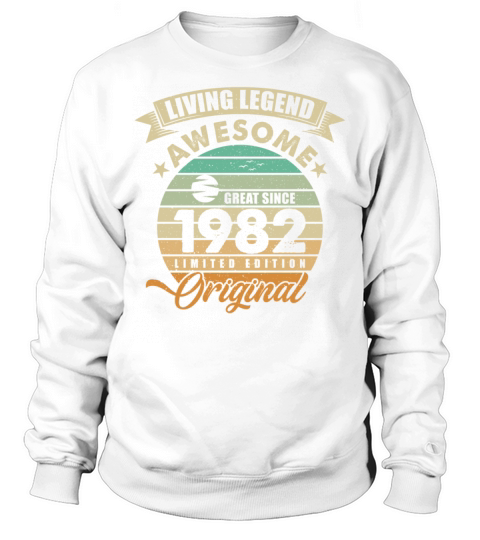 Vintaga 1982 Birthday Sweatshirt Unisex