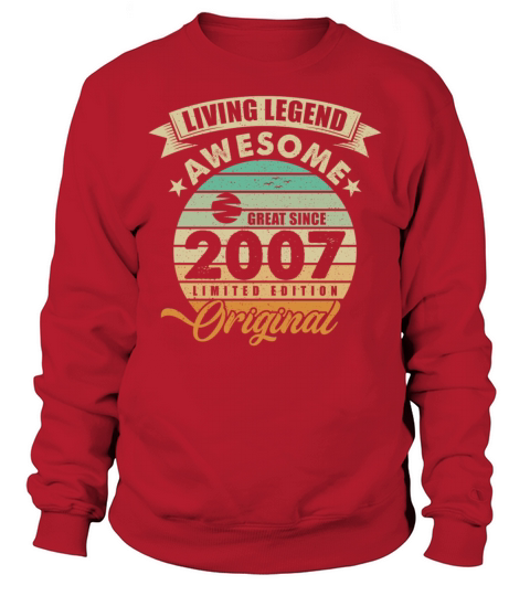 Vintaga 2007 Birthday Sweatshirt Unisex