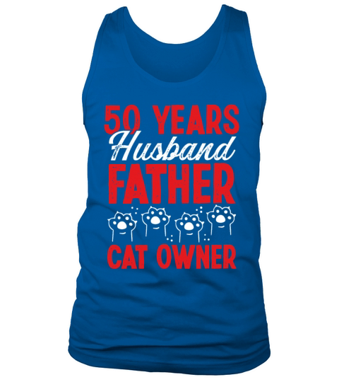 50 Year Old Cat Father Day 50th Birthday Cat Dad Tank Top Unisex