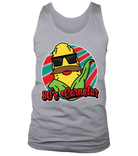 80s Cornstar Eigthies Funny Mustache Corn Tank Top Unisex