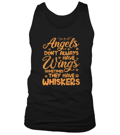 Angels Dont Always Have Wings Cat Vintage Tank Top Unisex