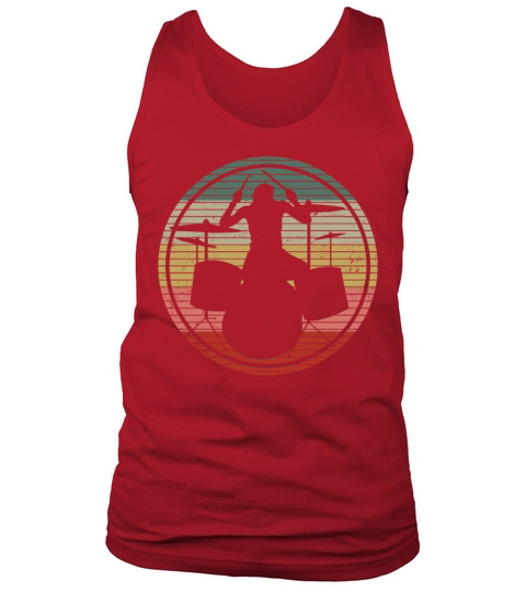 Drummer Drum Set Retro Vintage Tank Top Unisex