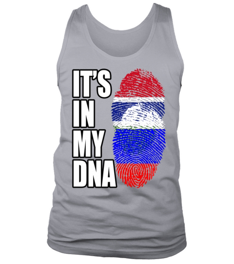 Gambian And Russian Mix Heritage DNA Flag Tank Top Unisex
