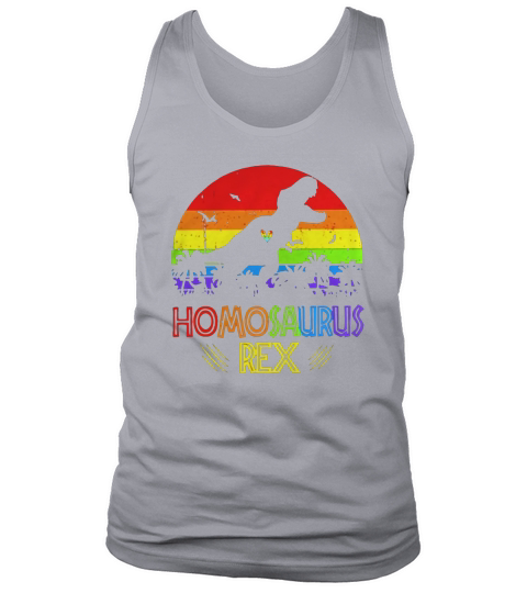Lgbt t rex homosaurus rex vintage Tank Top Unisex