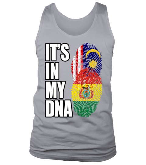 Malaysian And Bolivian Mix Heritage DNA Flag Tank Top Unisex