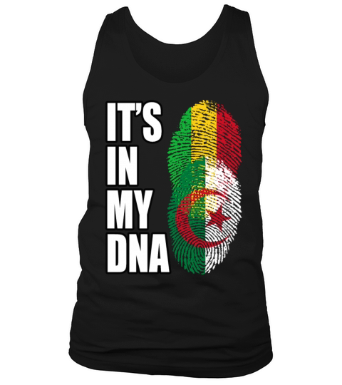 Malian And Algerian Mix Heritage DNA Flag Tank Top Unisex