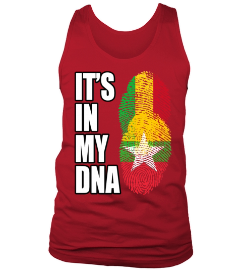 Malian And Burmese Mix Heritage DNA Flag Tank Top Unisex
