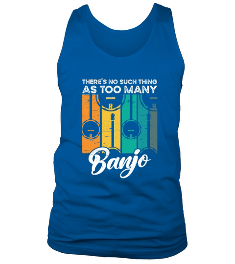 Many Banjo Musician Guitar Bluegrass Vintage Banjo Tank Top Unisex