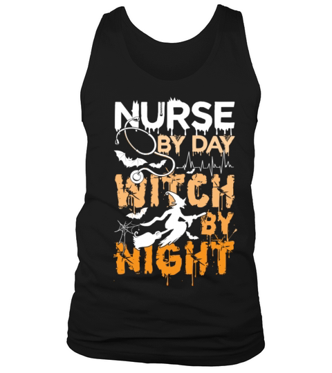 Nurse By Day Witch By Night Mens WomenS Funny Hal Tank Top Unisex