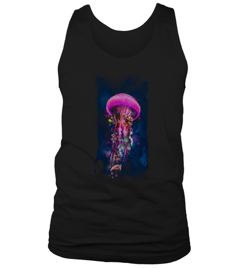 Pink electric jellyfish world Tank Top Unisex