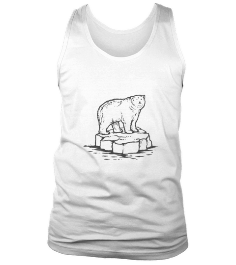Polar Bear on Ice Floe Illustration Tshirt Tank Top Unisex