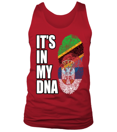 Tanzanian And Serbian Vintage Heritage DNA Flag Tank Top Unisex
