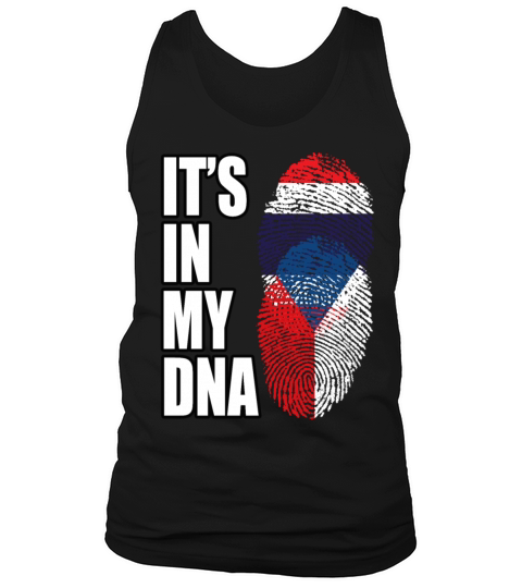 Thai And Czech Vintage Heritage DNA Flag Tank Top Unisex