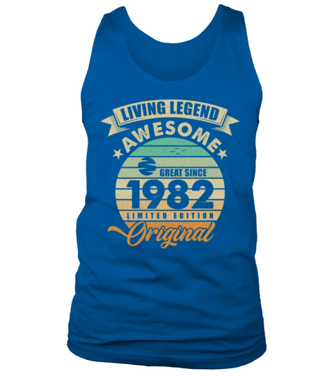 Vintaga 1982 Birthday Tank Top Unisex
