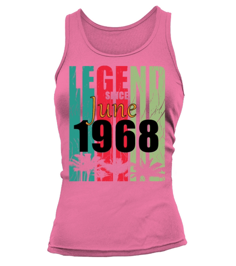 1968 vintage born in June gift Tank top Woman
