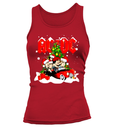 ACDC driving car Christmas tree shirt Tank top Woman