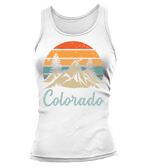 Colorado Retro Vintage Mountain Sunset Outdoors Wi Tank top Woman