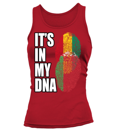 Guinean And Belarusian Mix Heritage DNA Flag Tank top Woman