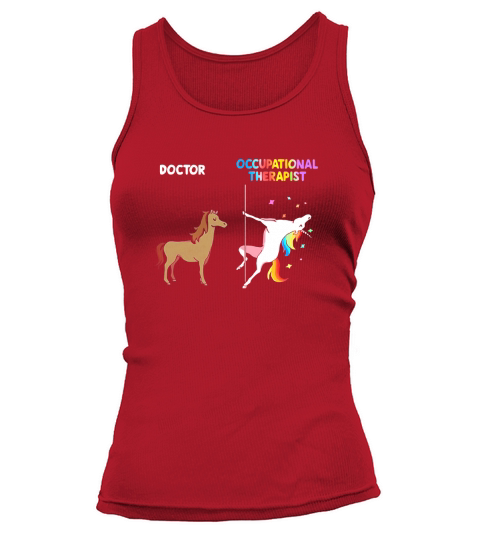 Horse and unicorn Doctor occupational therapist shirt Tank top Woman