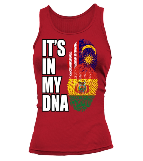 Malaysian And Bolivian Mix Heritage DNA Flag Tank top Woman