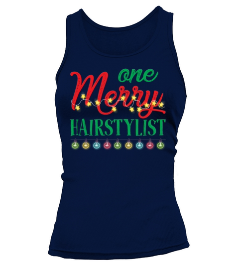One Merry Hairstylist Funny Christmas Tank top Woman