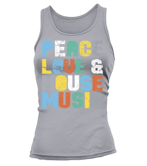 Peace Love House Music Vintage design Tank top Woman