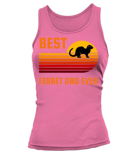 Retro Sunset Vintage Best Ferret Dad Ever Tank top Woman