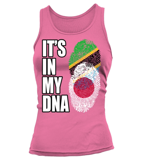 Tanzanian And Japanese Vintage Heritage DNA Flag Tank top Woman