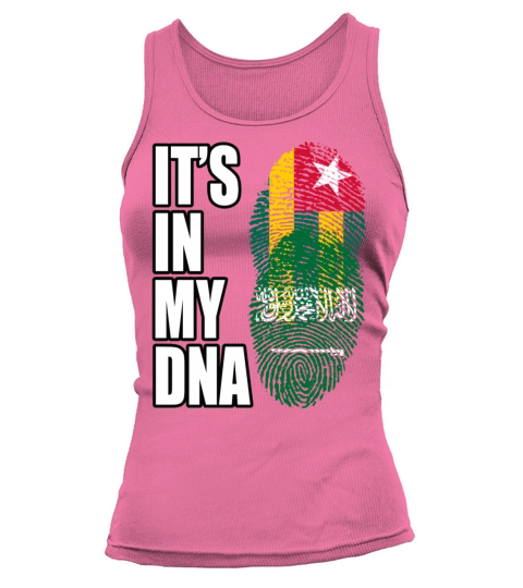 Togolese And Saudi Arabian Mix Heritage DNA Flag Tank top Woman