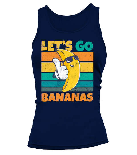Vintage Lets Bananas Funny Cool Banana Tank top Woman