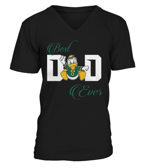Best Oregon Ducks Dad Ever Football V-Neck T-shirt