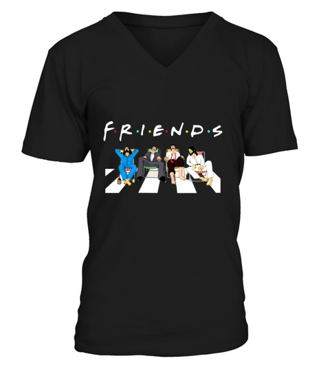 Friends The Beatles Abbey Road shirt - Unisex Long Sleeve V-Neck T-shirt