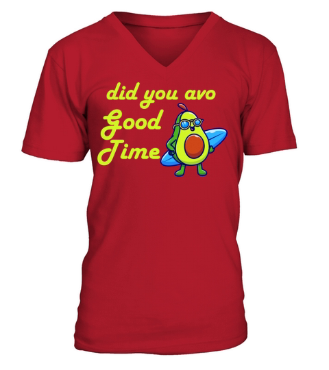 funny avocado design V-Neck T-shirt