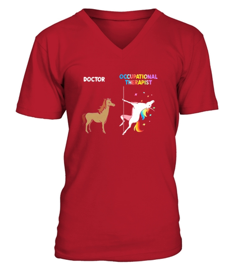 Horse and unicorn Doctor occupational therapist shirt V-Neck T-shirt