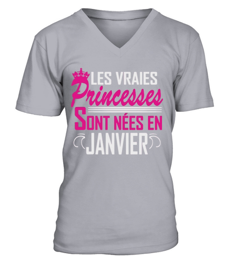 JANVIER  ANNIVERSAIRE  PRINCESS  FR SHIRT HOODIE V-Neck T-shirt
