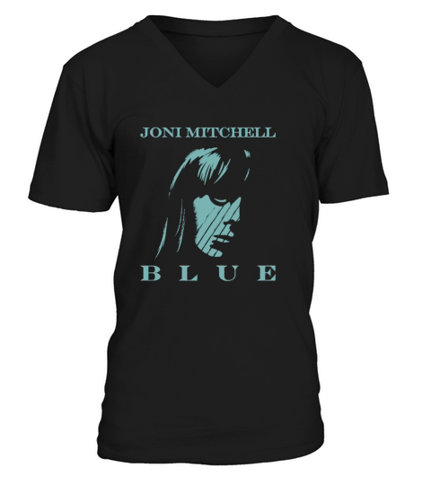 Joni Mitchell  Blue Tshirt V-Neck T-shirt