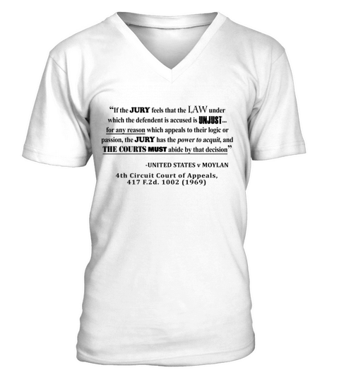 Jury Nullification Case Law Quote V-Neck T-shirt