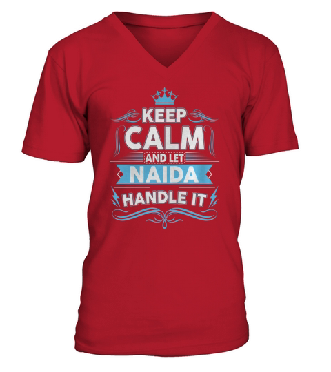 Keep calm NAIDA, NAIDA tshirt V-Neck T-shirt