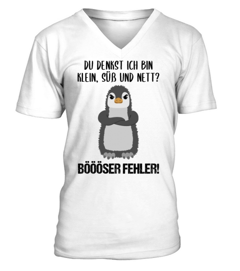 Penguin Small Sweet Nice Funny Quote Gift V-Neck T-shirt