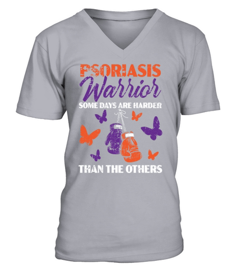 Psoriasis Warrior Skin Disease Psoriasis Awareness V-Neck T-shirt
