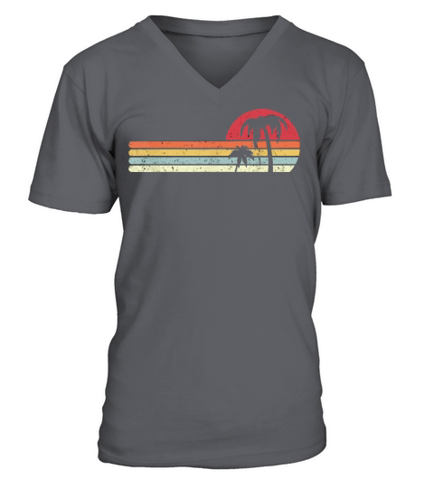 Retro Vintage Family Vacation 2022 Texas Galveston V-Neck T-shirt