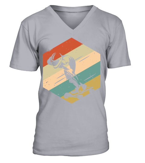 Retro Vintage Speed Skateboard V-Neck T-shirt