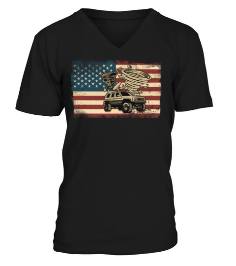 Storm Chaser Hurricane Meteorology V-Neck T-shirt