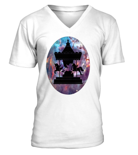 Unicorns Carousel Universe T-Shirt V-Neck T-shirt