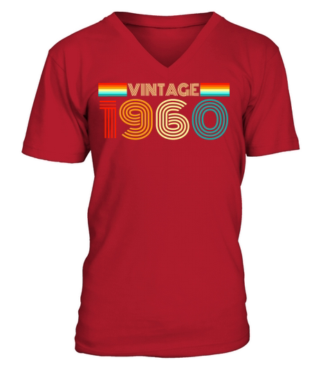 Vintage Retro 1960 - Vintage 1960 Birthday Gift V-Neck T-shirt