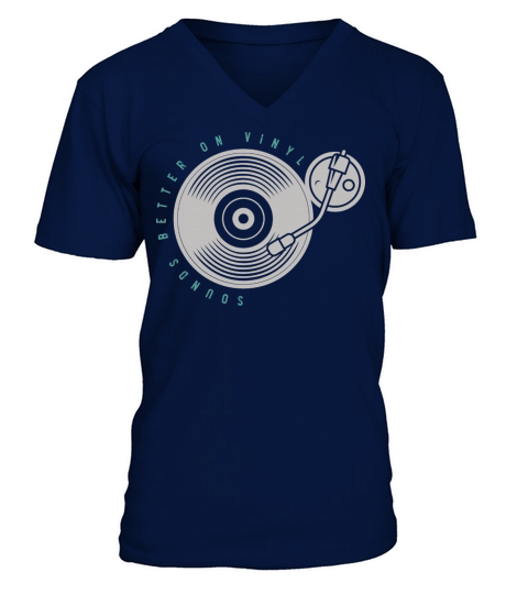 Vinyl DJ Music Record Men Vintage Vinyl Sound V-Neck T-shirt