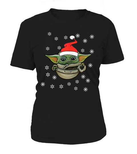 Baby Yoda Snow Merry Christmas The Mandalorian shirt Women's T-Shirt