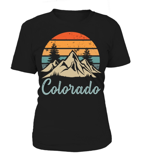 Colorado Retro Vintage Mountain Sunset Outdoors Wi Women's T-Shirt