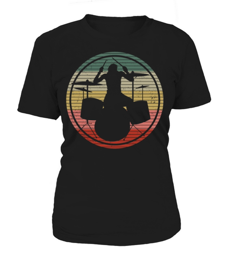 Drummer Drum Set Retro Vintage Women's T-Shirt