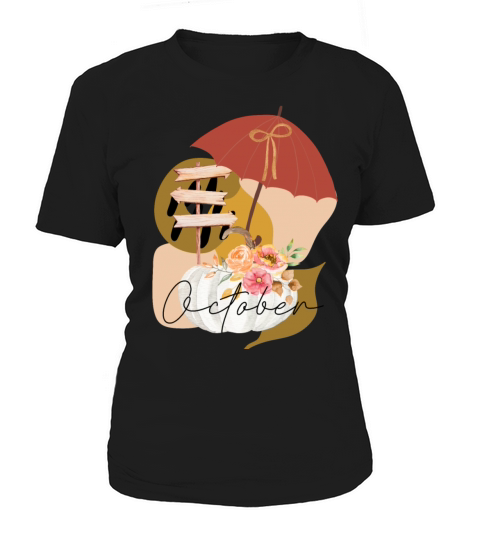 Fall October white pumpkin abstract Women's T-Shirt